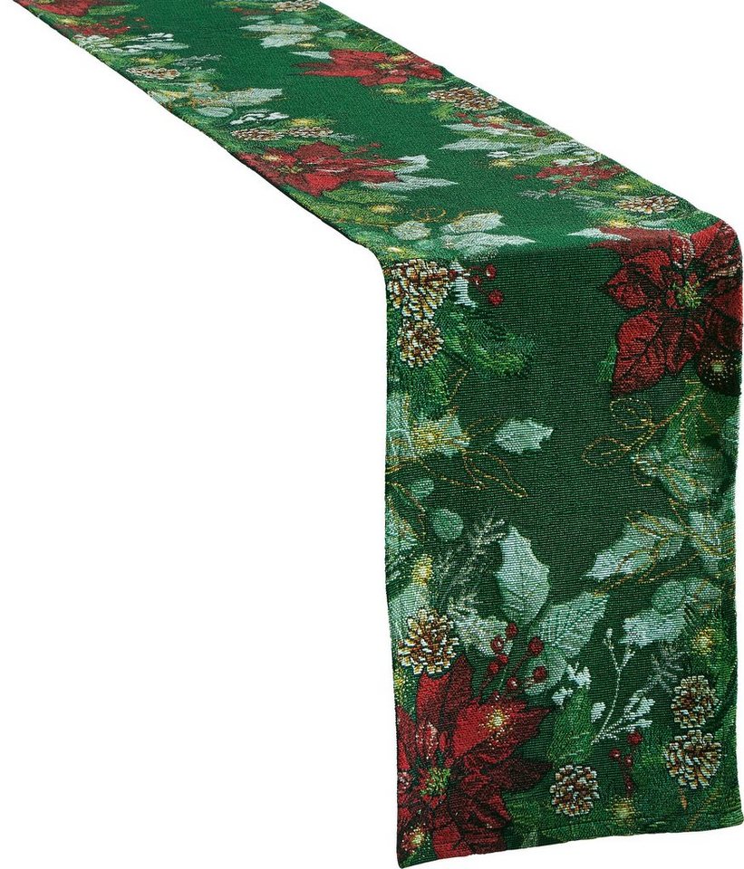 sander table + home Tischdecke Tischband Crimson" (1-tlg), Gobelin Blumen" von sander table + home