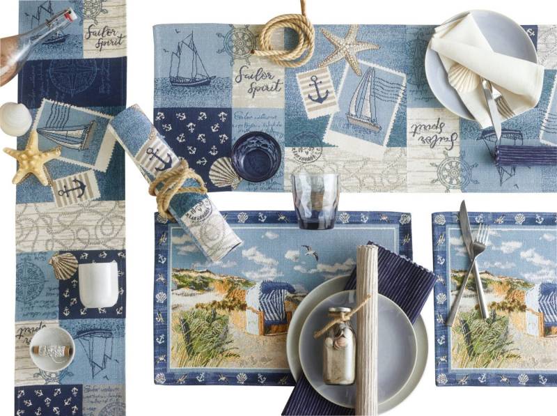 sander table + home Tischdecke Tischband "Sailor Patch", Gobelin Motiv von sander table + home