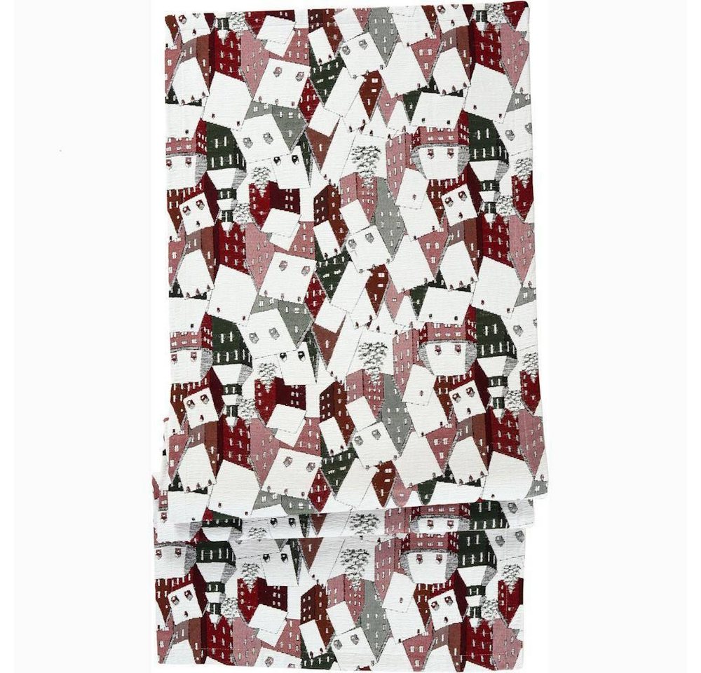 sander table + home Tischläufer Rooftop Grün/Rot 50 x 140 cm von sander table + home