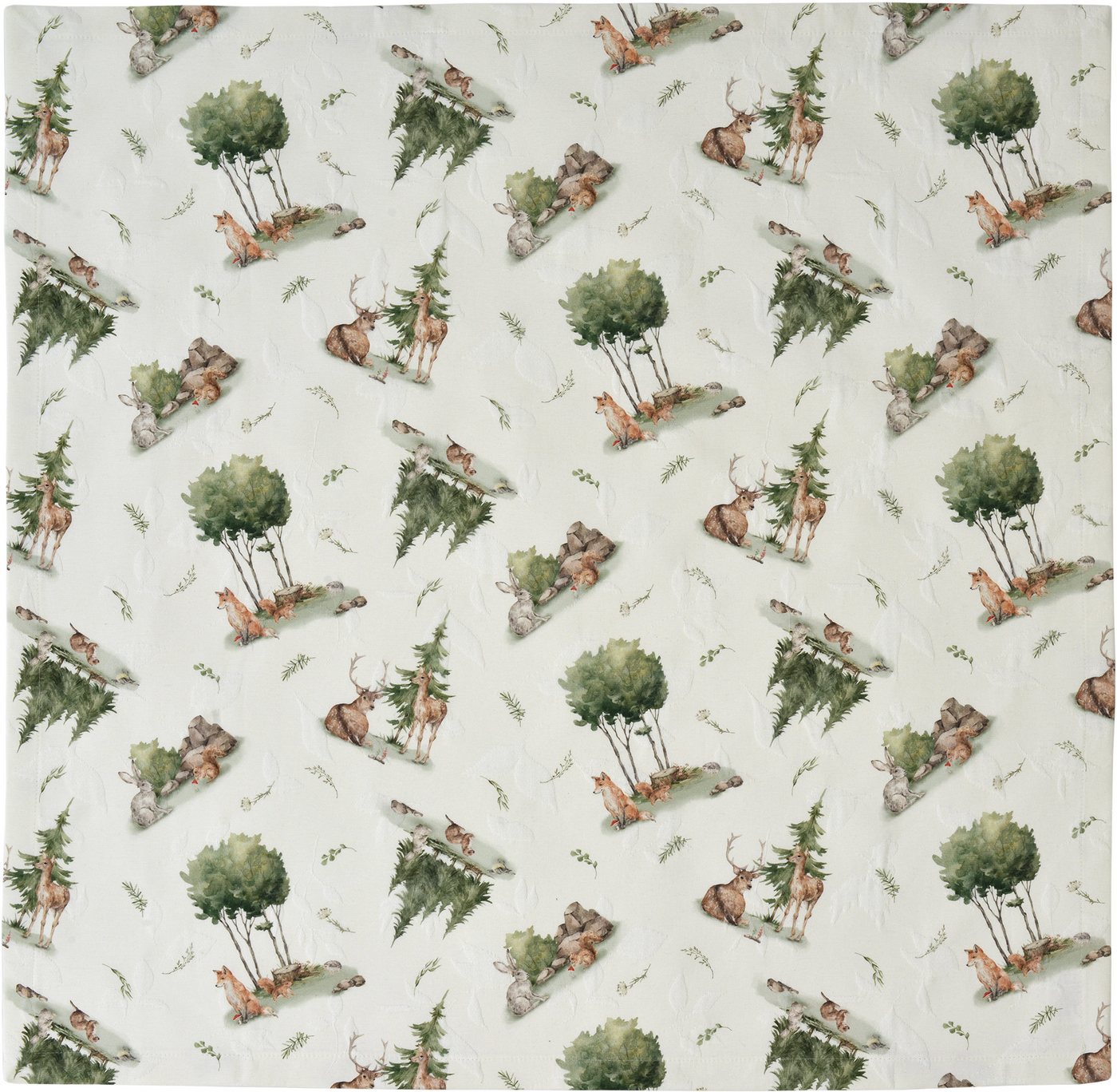 sander table + home Tischläufer SANDER Mitteldecke " Wildlife " Herbst Winter Waldtiere 85 x 85 cm (1-tlg) von sander table + home