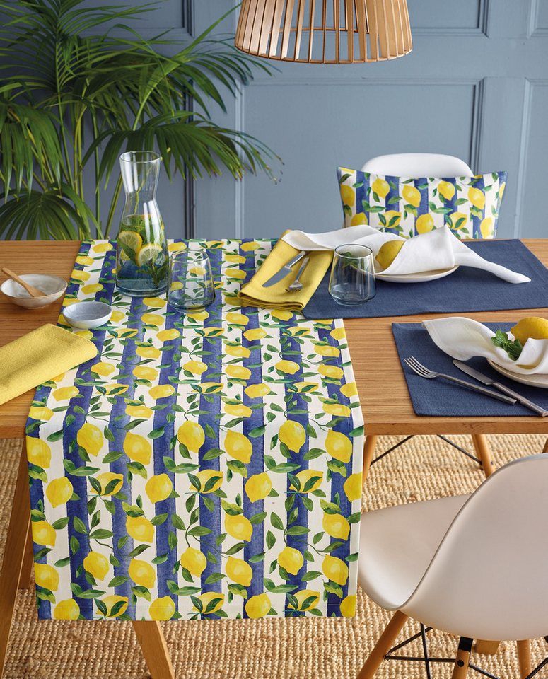 sander table + home Tischläufer Tischläufer Lemontree 50x140 cm Zitronen (1-tlg) von sander table + home