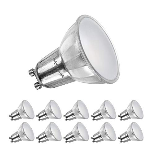 Sanlumia | LED Lampe | GU10 10er Set | LED Birne 8.5 Watt | Glühbirne 820 Lumen | Leuchtmittel ersetzt Halogen 100W | Warmweiß 3000K | Abstrahlwinkel 100° | Nicht Dimmbar | LED-Licht Reflektor von Sanlumia