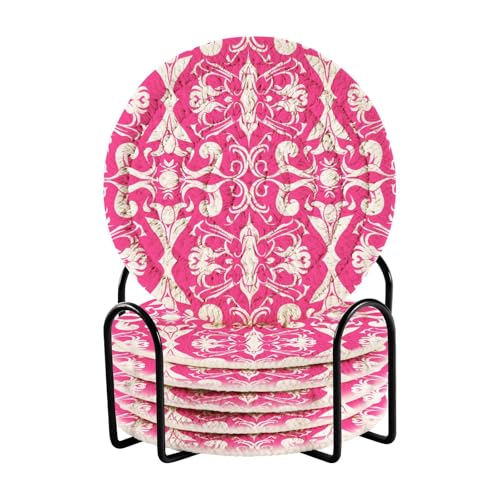 6 Stück Tischuntersetzer Untersetzer für Couchtisch mit Halter Set von 6 Tischplatten Schutz 10 cm von sanluoli