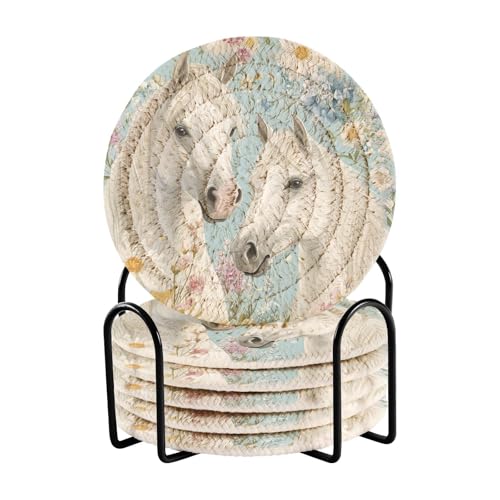 6 Stück Untersetzer Büro Untersetzer für Getränke und Halter Set von 6 Porta Vasos Para Mesas 10 cm von sanluoli