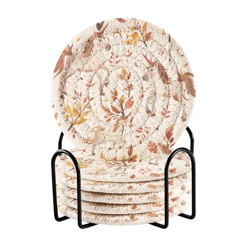 6 Stück Untersetzer Untersetzer für Couchtisch 6er Set mit Halter Porta Vasos Para Mesas 10 cm von sanluoli