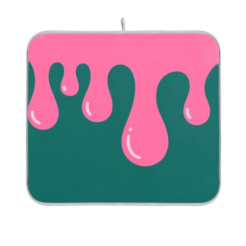 Ästhetische Kunst, bunte Abtropfmatte, Abtropfmatte für Küchentheke, Trockner, matt, 40,6 x 45,7 cm von sanluoli