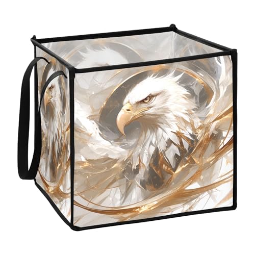 Abstrakte Big Bird Geometrische Stoff Aufbewahrungswürfel für Buch Faltbares Regal Würfel Lagerung Körbe 13x13x13 In von sanluoli