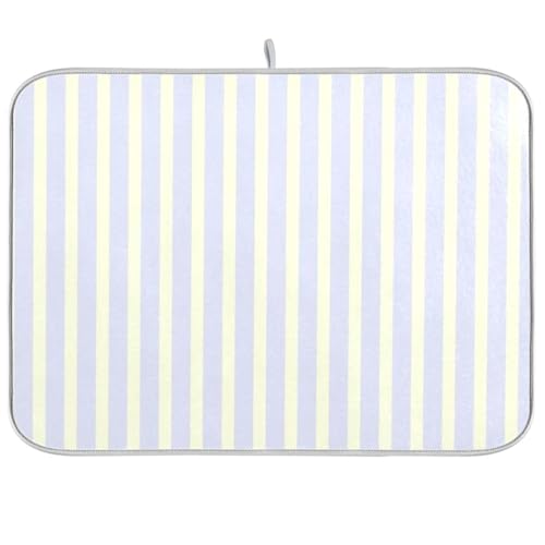 Abtropfmatte mit vertikalen Streifen, Abtropfgestell, Küchentheke, Küche, Abtropfmatte, Geschirrtrockner, Matte, groß, Mikrofaser, 45,7 x 61 cm Abtropfmatte mit vertikalen Streifen, Abtropfgestell, Küchentheke, Küche, Abtropfmatte, Geschirrtrockner, Matte, groß, Mikrofaser, 45,7 x 61 cm von sanluoli