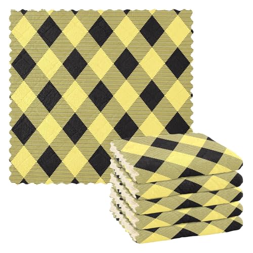 Argyle-Büffelkaro Schottenkaro Schottland Gelb Schwarz Mikrofaser Handtuch Handtuch Geschirrtuch Set saugfähiges Handtuch Küche Handtücher Hängend Landhaus Badezimmer 27,9 x 27,9 cm Argyle-Büffelkaro Schottenkaro Schottland Gelb Schwarz Mikrofaser Handtuch Handtuch Geschirrtuch Set saugfähiges Handtuch Küche Handtücher Hängend Landhaus Badezimmer 27,9 x 27,9 cm von sanluoli