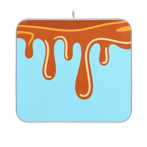 Asthetic Art Abtropfmatte, Küchenmatte für Theke, Geschirrtrocknung, matt, hitzebeständig, 40,6 x 45,7 cm, Braun / Blau Asthetic Art Abtropfmatte, Küchenmatte für Theke, Geschirrtrocknung, matt, hitzebeständig, 40,6 x 45,7 cm, Braun / Blau von sanluoli