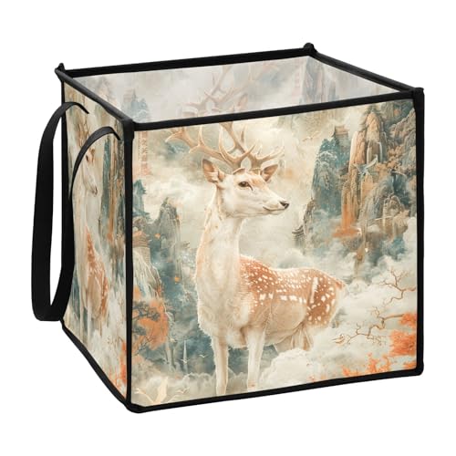 Aufbewahrungskörbe für chinesisches Neujahrsfest, Rot und Gold, für Aufbewahrungsbehälter für den Schrank, niedlich, Stoffwürfel, 33 x 33 x 33 cm Aufbewahrungskörbe für chinesisches Neujahrsfest, Rot und Gold, für Aufbewahrungsbehälter für den Schrank, niedlich, Stoffwürfel, 33 x 33 x 33 cm von sanluoli