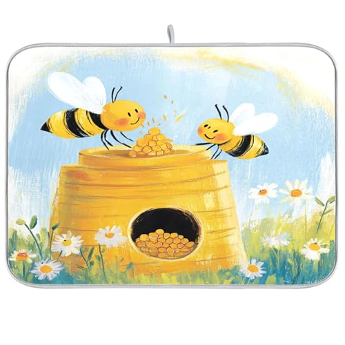 Bee Collecting Honig Geschirrmatte Küche Theke Zubehör Küche Arbeitsplatte Matte Küche Hitzebeständige Matte Geschirr Abtropfmatten für Küche Extra Groß 45,7 x 61 cm Bee Collecting Honig Geschirrmatte Küche Theke Zubehör Küche Arbeitsplatte Matte Küche Hitzebeständige Matte Geschirr Abtropfmatten für Küche Extra Groß 45,7 x 61 cm von sanluoli