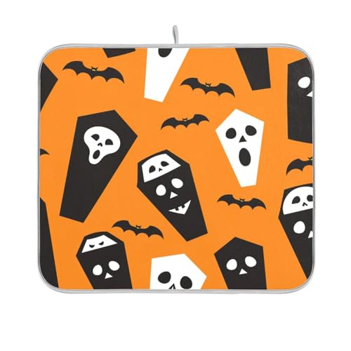 Boo Sarg Halloween Abtropfmatte Küche Theke Matte Arbeitsplatte Abtropfmatte Trockner Küchenmatte 40,6 x 45,7 cm Boo Sarg Halloween Abtropfmatte Küche Theke Matte Arbeitsplatte Abtropfmatte Trockner Küchenmatte 40,6 x 45,7 cm von sanluoli