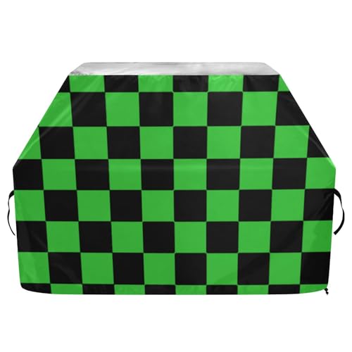Buffalo Plaid Check Black Lime Green Outdoor Fade and UV Resistant Smoker Covers 65Inch Waterproof Heavy Duty BBQ Grill Cover with Adjustable Drawstring for Dust Wind Buffalo Plaid Check Black Lime Green Outdoor Fade and UV Resistant Smoker Covers 65Inch Waterproof Heavy Duty BBQ Grill Cover with Adjustable Drawstring for Dust Wind von sanluoli