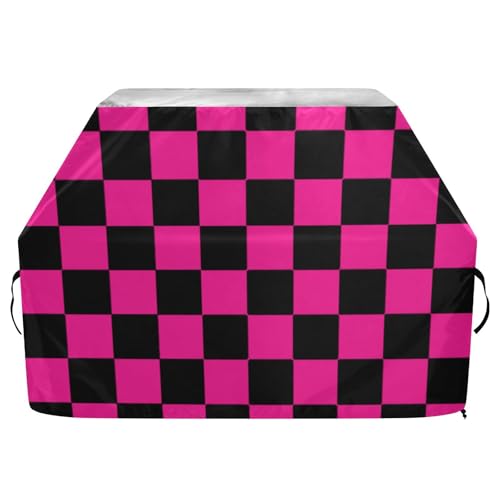 Buffalo Plaid Check Black Peach Outdoor Patio Barbecue Cover 65Inch Waterproof Heavy Duty Rip-Proof Fade Resistant Material Barbecue Cover with Adjustable Drawstring for Dust Wind Buffalo Plaid Check Black Peach Outdoor Patio Barbecue Cover 65Inch Waterproof Heavy Duty Rip-Proof Fade Resistant Material Barbecue Cover with Adjustable Drawstring for Dust Wind von sanluoli