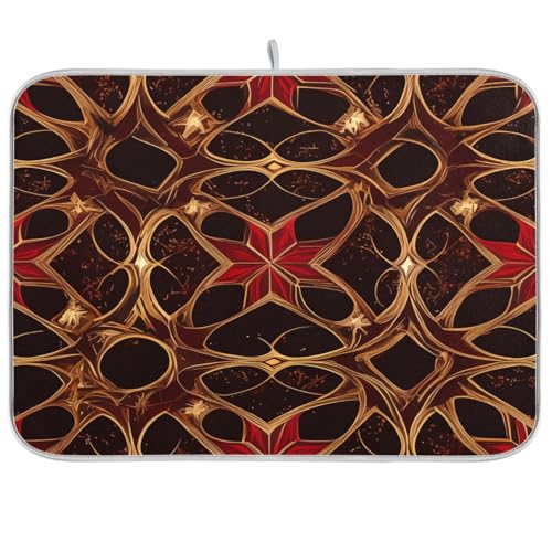 Burgunderrot Gold Boho Geschirrmatte Küchentheke Abtropfmatte Abtropfmatte für Geschirr Mikrofaser Wasser absorbierende Pads für Küche XL Abtropfmatte für Geschirr 45,7 x 61 cm Burgunderrot Gold Boho Geschirrmatte Küchentheke Abtropfmatte Abtropfmatte für Geschirr Mikrofaser Wasser absorbierende Pads für Küche XL Abtropfmatte für Geschirr 45,7 x 61 cm von sanluoli