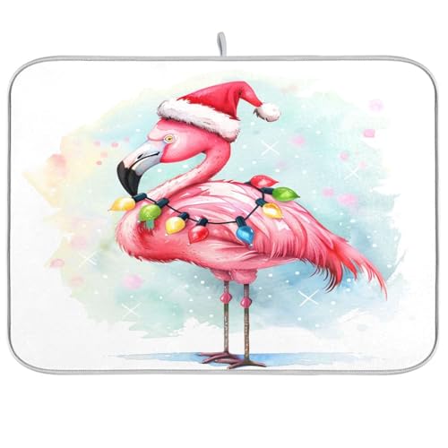 Christmas Lights Flamingo Abtropfmatte Abtropfmatte für Küchentheke Geschirrabtropftablett Küche Geschirrtrockner extra große Abtropfmatte für Geschirr 45,7 x 61 cm Christmas Lights Flamingo Abtropfmatte Abtropfmatte für Küchentheke Geschirrabtropftablett Küche Geschirrtrockner extra große Abtropfmatte für Geschirr 45,7 x 61 cm von sanluoli