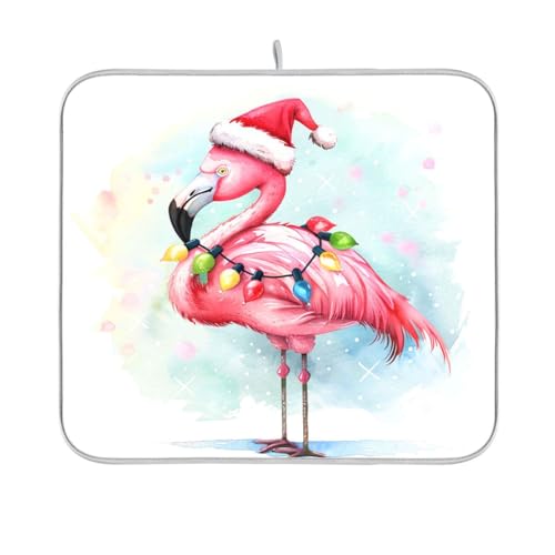 Christmas Lights Flamingo Geschirrmatte Küche Arbeitsplatte Dekor Küche Arbeitsplatte Matte saugfähige Matte 40,6 x 45,7 cm Christmas Lights Flamingo Geschirrmatte Küche Arbeitsplatte Dekor Küche Arbeitsplatte Matte saugfähige Matte 40,6 x 45,7 cm von sanluoli