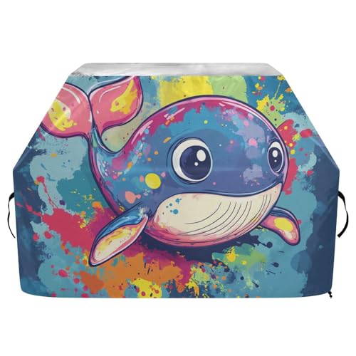 Cute Whale Outdoor BBQ Grill Cover 65Inch Waterproof Heavy Duty BBQ Gas Grill Cover with Adjustable Drawstring for Dust Wind von sanluoli
