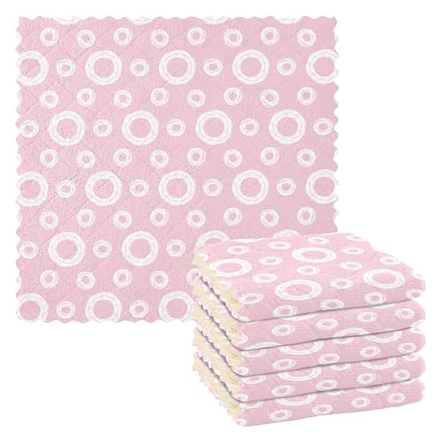 Ethnisches Boho-Rosen-Handtuch-Set aus Mikrofaser, Geschirrtücher, saugfähige Handtücher, hochwertige Geschirrtücher, weich, 27,9 x 27,9 cm von sanluoli