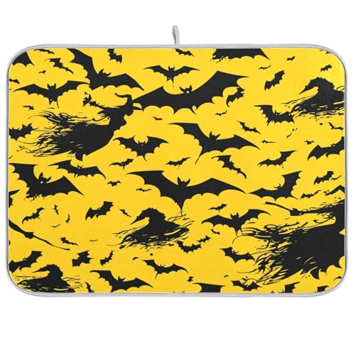 Evil Witch Abtropfmatte für Küchentheke, Küchenabtropfmatte, Trockner, Küche, Mikrofaser, Abtropfmatte, XL, 45,7 x 61 cm, Gelb / Schwarz Evil Witch Abtropfmatte für Küchentheke, Küchenabtropfmatte, Trockner, Küche, Mikrofaser, Abtropfmatte, XL, 45,7 x 61 cm, Gelb / Schwarz von sanluoli