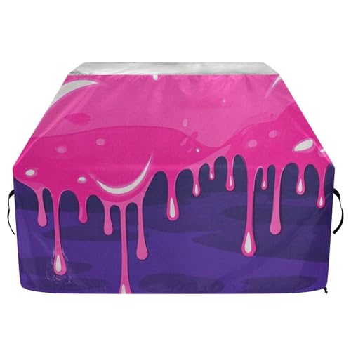 Fashion Street Graffiti Painting Pink Purple Outdoor Large Grill Cover 65Inch Waterproof Heavy Duty Barbecue Gas Grill Covers with Adjustable Drawstring for Dust Wind von sanluoli