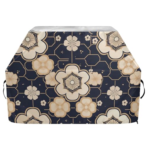Flache geometrische Muster achteckige Blume Outdoor Terrasse Grillabdeckung 165 cm wasserdicht strapazierfähig Grill Gasgrill Abdeckungen mit verstellbarem Kordelzug für Staub Wind Flache geometrische Muster achteckige Blume Outdoor Terrasse Grillabdeckung 165 cm wasserdicht strapazierfähig Grill Gasgrill Abdeckungen mit verstellbarem Kordelzug für Staub Wind von sanluoli