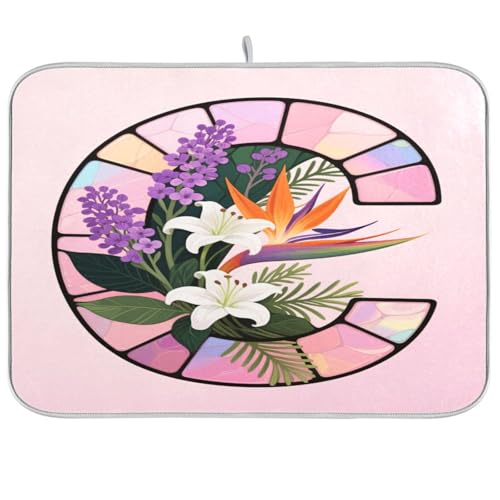 Glasblume Buchstabe C Geschirrmatte Abtropfmatte für Küchentheke Arbeitsplatte Matte Trocknermatte Küche Geschirr Abtropfmatte groß 45,7 x 61 cm Glasblume Buchstabe C Geschirrmatte Abtropfmatte für Küchentheke Arbeitsplatte Matte Trocknermatte Küche Geschirr Abtropfmatte groß 45,7 x 61 cm von sanluoli