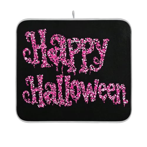 Glitzernde violette Halloween-Geschirrmatte, Küchenarbeitsplatte, Trocknungsmatte, Küchentheke, Luftfritteuse, hitzebeständige Matte, 40,6 x 45,7 cm Glitzernde violette Halloween-Geschirrmatte, Küchenarbeitsplatte, Trocknungsmatte, Küchentheke, Luftfritteuse, hitzebeständige Matte, 40,6 x 45,7 cm von sanluoli