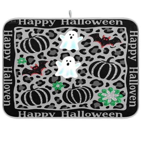 Grau-schwarze Leopardenmuster Kürbis Halloween Abtropfmatte Abtropfgestell Küche Theke Küche Abtropfmatte Geschirrtrockner Matte Geschirrmatte Trocknen Küchenmatte groß 45,7 x 61 cm Grau-schwarze Leopardenmuster Kürbis Halloween Abtropfmatte Abtropfgestell Küche Theke Küche Abtropfmatte Geschirrtrockner Matte Geschirrmatte Trocknen Küchenmatte groß 45,7 x 61 cm von sanluoli