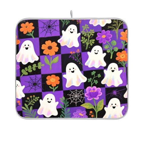 Halloween-Geschirrmatte, Küchentheke, Gadgets, Küchenabtropfmatte, hitzebeständig, Thekenmatte, 40,6 x 45,7 cm Halloween-Geschirrmatte, Küchentheke, Gadgets, Küchenabtropfmatte, hitzebeständig, Thekenmatte, 40,6 x 45,7 cm von sanluoli