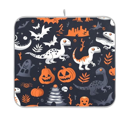 Haunted Jurassic Abtropfmatte für die Küche, saugfähig, 40,6 x 45,7 cm, Grau / Orange Haunted Jurassic Abtropfmatte für die Küche, saugfähig, 40,6 x 45,7 cm, Grau / Orange von sanluoli