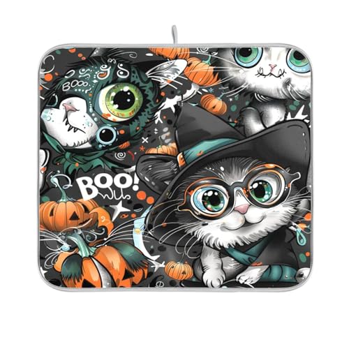 Hexenkatze Halloween Geschirrmatte Küchentheke Zubehör Gummimatte Arbeitsplatte Theke Heizmatte 40,6 x 45,7 cm Hexenkatze Halloween Geschirrmatte Küchentheke Zubehör Gummimatte Arbeitsplatte Theke Heizmatte 40,6 x 45,7 cm von sanluoli