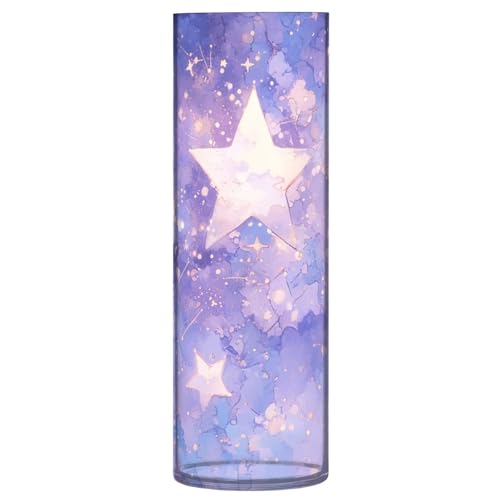 Lila Galaxie Sternentraum Wolken Kunststoff Vase für Blumen 30 x 9 cm Kleine Blumenvase Moderne Vase für Hochzeit Eingang Küche Bücherregal Dekor von sanluoli