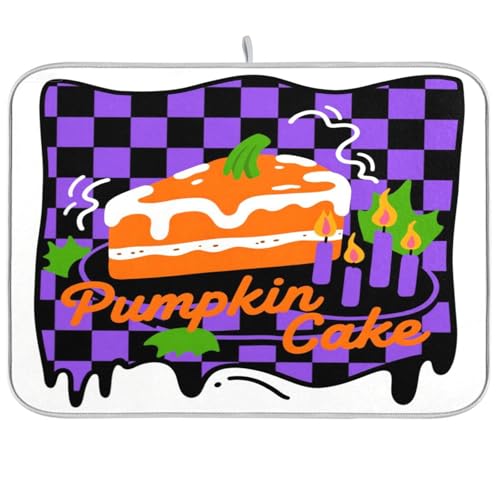 Lila karierte Halloween-Kuchen-Trockenmatte Küche Arbeitsplatte Dekor Arbeitsplatte Matte Luftfritteuse Hitzebeständige Matte Große Abtropfgestell Matte 45,7 x 61 cm Lila karierte Halloween-Kuchen-Trockenmatte Küche Arbeitsplatte Dekor Arbeitsplatte Matte Luftfritteuse Hitzebeständige Matte Große Abtropfgestell Matte 45,7 x 61 cm von sanluoli