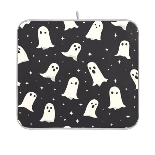 Niedliche Spooky Season Starry Geschirrmatte Küchenmatte für Theke Geschirrabtropftuch Flaschentrockner Matte 40,6 x 45,7 cm Niedliche Spooky Season Starry Geschirrmatte Küchenmatte für Theke Geschirrabtropftuch Flaschentrockner Matte 40,6 x 45,7 cm von sanluoli