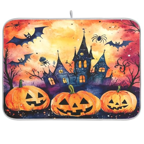 Nightmare Halloween Fledermaus Abtropfmatte Küche Arbeitsplatte Matte Küche Abtropfmatte Hitzebeständige Matte XL Mikrofaser Geschirr Abtropfmatte 45,7 x 61 cm Nightmare Halloween Fledermaus Abtropfmatte Küche Arbeitsplatte Matte Küche Abtropfmatte Hitzebeständige Matte XL Mikrofaser Geschirr Abtropfmatte 45,7 x 61 cm von sanluoli