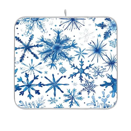 Ocean Beach Ocean Style Schneeflocken Safari Abtropfmatte Küche Theke Geschirrabtropfmatte Geschirrtrockner Matte Küche 40,6 x 45,7 cm von sanluoli