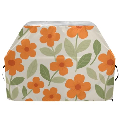Orange Litlle Flowers Simple Outdoor Große Grillabdeckung 165 cm Wasserdicht Heavy Duty Grillabdeckung mit verstellbarem Kordelzug für Staub Wind Orange Litlle Flowers Simple Outdoor Große Grillabdeckung 165 cm Wasserdicht Heavy Duty Grillabdeckung mit verstellbarem Kordelzug für Staub Wind von sanluoli