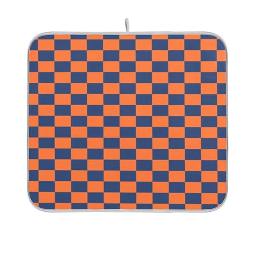 Orange und Blau American Plaid Geschirrmatte zum Trocknen von Küchentheken Küche Arbeitsplatte Dekor Küche Trockner Matte 40,6 x 45,7 cm Orange und Blau American Plaid Geschirrmatte zum Trocknen von Küchentheken Küche Arbeitsplatte Dekor Küche Trockner Matte 40,6 x 45,7 cm von sanluoli
