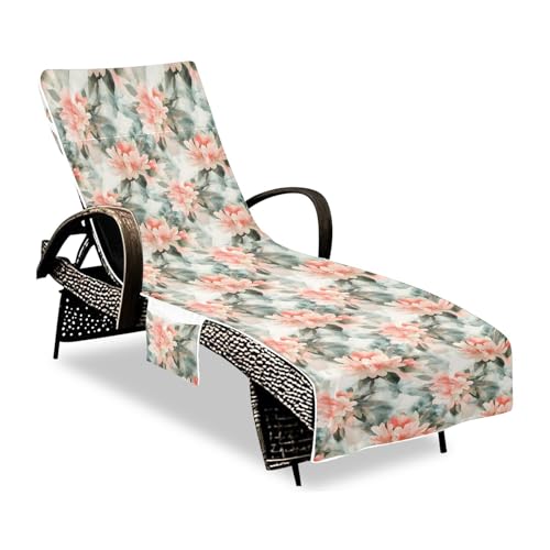 Retro Pastell Simple Floral Patio Chaiselongue Chair Cover Soft Polyester Outddor Beach Chair Cover with Pockets for Outdoor Pool Beach Sunbathing, 215.9 cm X 76.2 cm Retro Pastell Simple Floral Patio Chaiselongue Chair Cover Soft Polyester Outddor Beach Chair Cover with Pockets for Outdoor Pool Beach Sunbathing, 215.9 cm X 76.2 cm von sanluoli