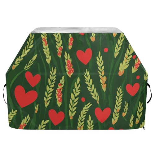 Spring Weizengras Landhausstil Valentinstag Outdoor Große Grillabdeckung 165 cm Wasserdicht Heavy Duty Grillabdeckung mit verstellbarem Kordelzug für Staub Wind Spring Weizengras Landhausstil Valentinstag Outdoor Große Grillabdeckung 165 cm Wasserdicht Heavy Duty Grillabdeckung mit verstellbarem Kordelzug für Staub Wind von sanluoli