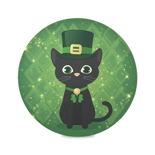 St Black Green Clover Runde Tischsets Wiederverwendbare Platzsets Platzsets Waschbar Platzsets Teller Kleinkinder 39 cm St Black Green Clover Runde Tischsets Wiederverwendbare Platzsets Platzsets Waschbar Platzsets Teller Kleinkinder 39 cm von sanluoli