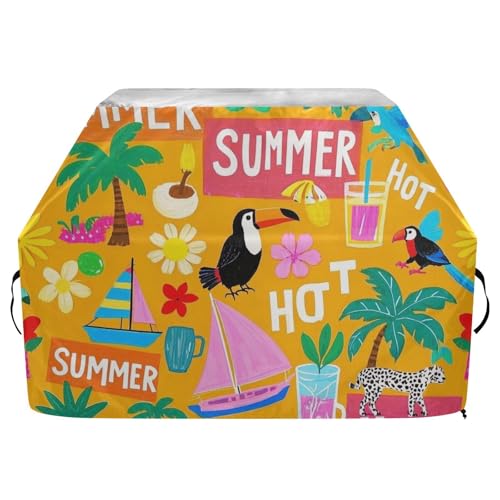 Summer Island Grillabdeckung für den Außenbereich, Kokosnuss-Orange, 165 cm, wasserdicht, strapazierfähig, flache Oberseite, Grillabdeckung mit verstellbarem Kordelzug für Staub und Wind Summer Island Grillabdeckung für den Außenbereich, Kokosnuss-Orange, 165 cm, wasserdicht, strapazierfähig, flache Oberseite, Grillabdeckung mit verstellbarem Kordelzug für Staub und Wind von sanluoli
