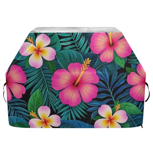 Summer Plumeria Hibiscus Palmblatt Outdoor reißfestes, lichtbeständiges Material, Grillabdeckung, 165 cm, wasserdicht, strapazierfähig, Terrassengrillabdeckung mit verstellbarem Kordelzug für Staub Summer Plumeria Hibiscus Palmblatt Outdoor reißfestes, lichtbeständiges Material, Grillabdeckung, 165 cm, wasserdicht, strapazierfähig, Terrassengrillabdeckung mit verstellbarem Kordelzug für Staub von sanluoli