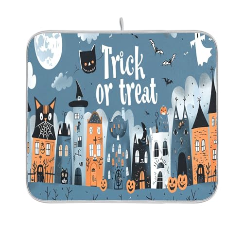 Trick Halloween Abtropfmatte Küchenpads für Theken Abtropfmatten für Arbeitsplatte Arbeitsplatte Schutz hitzebeständig 40,6 x 45,7 cm Trick Halloween Abtropfmatte Küchenpads für Theken Abtropfmatten für Arbeitsplatte Arbeitsplatte Schutz hitzebeständig 40,6 x 45,7 cm von sanluoli