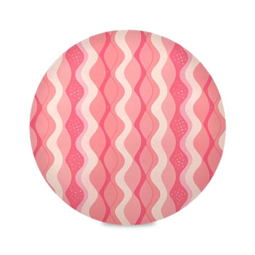 Wave Magenta Tischset Rund Kinder Wiederverwendbar Platzset Waschbar Kunststoff Tischsets Kunstleder Platzsets Hitzebeständig 15,4 Wave Magenta Tischset Rund Kinder Wiederverwendbar Platzset Waschbar Kunststoff Tischsets Kunstleder Platzsets Hitzebeständig 15,4 von sanluoli