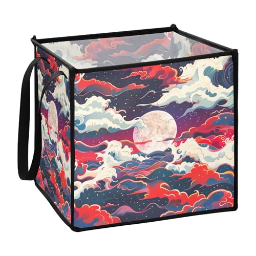 sanluoli American Vintage Style Steam Wave Art Organizer und Aufbewahrungskorb für Bettwäsche, faltbare Kistenkörbe für Aufbewahrungsbehälter, 33 x 33 x 33 cm sanluoli American Vintage Style Steam Wave Art Organizer und Aufbewahrungskorb für Bettwäsche, faltbare Kistenkörbe für Aufbewahrungsbehälter, 33 x 33 x 33 cm von sanluoli