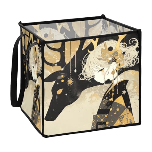 sanluoli Aufbewahrungsbox Vintage Grau Rentier Spielzeug Aufbewahrungsbox Faltbar Extra Groß 33 x 33 x 33 cm sanluoli Aufbewahrungsbox Vintage Grau Rentier Spielzeug Aufbewahrungsbox Faltbar Extra Groß 33 x 33 x 33 cm von sanluoli