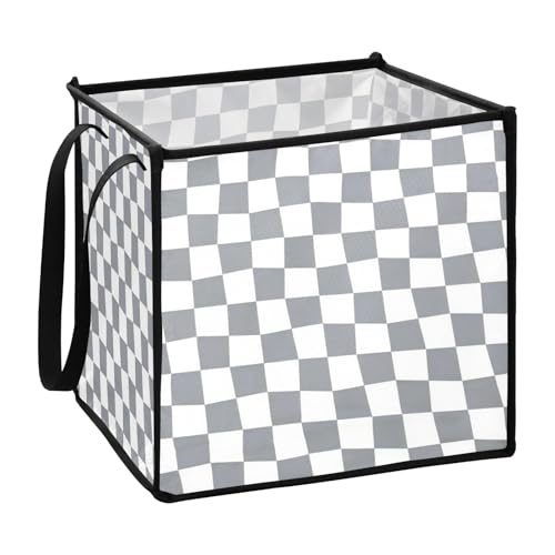 sanluoli Aufbewahrungskörbe für Bettlaken, 33 x 33 x 33 cm, Grau und Weiß kariert sanluoli Aufbewahrungskörbe für Bettlaken, 33 x 33 x 33 cm, Grau und Weiß kariert von sanluoli